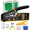 Solsop Pass Through RJ45 Crimp Tool Kit Ethernet Crimper CAT5