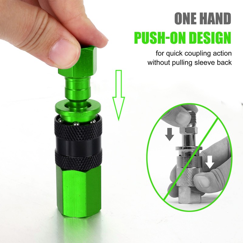 FYPower 25 Pieces 1/4" NPT Aluminum Air Coupler and Plug