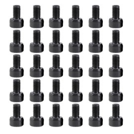 M4 x 14mm Hex Socket Head Bolts, Black Stainless Steels Allen Thread Cap Screws for Machine, 30 Pcs