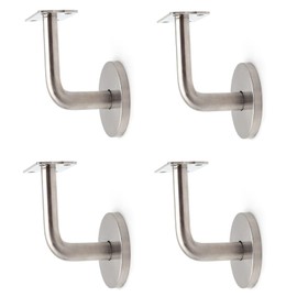 Set of 4 Handrail Brackets, Stainless Steel Handrail Bracket, Handrail Wall Bracket, for Building Safety Protection for Staircases, Hallways, Bathrooms etc