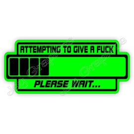 Unbranded/Generic 2pcs - Funny Attempting to Give a F**K Hard Hat Stickers Construction Laborer