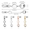 ID Card Holder Pack of 4 Key Fob Extendable Retractable
