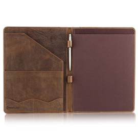 moonster Leather Portfolio Professional Organizer Padfolio – Resume Folder with Luxury...