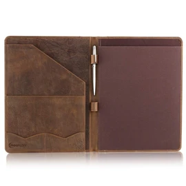moonster Leather Portfolio Professional Organizer Padfolio – Resume Folder with Luxury...