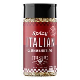 Fire & Smoke Society Spicy Italian Seasoning Blend | Pasta, Pizza, Italian Herb Seasoning | Oregano, Garlic, Calabrian Chiles | M, 5.3 oz