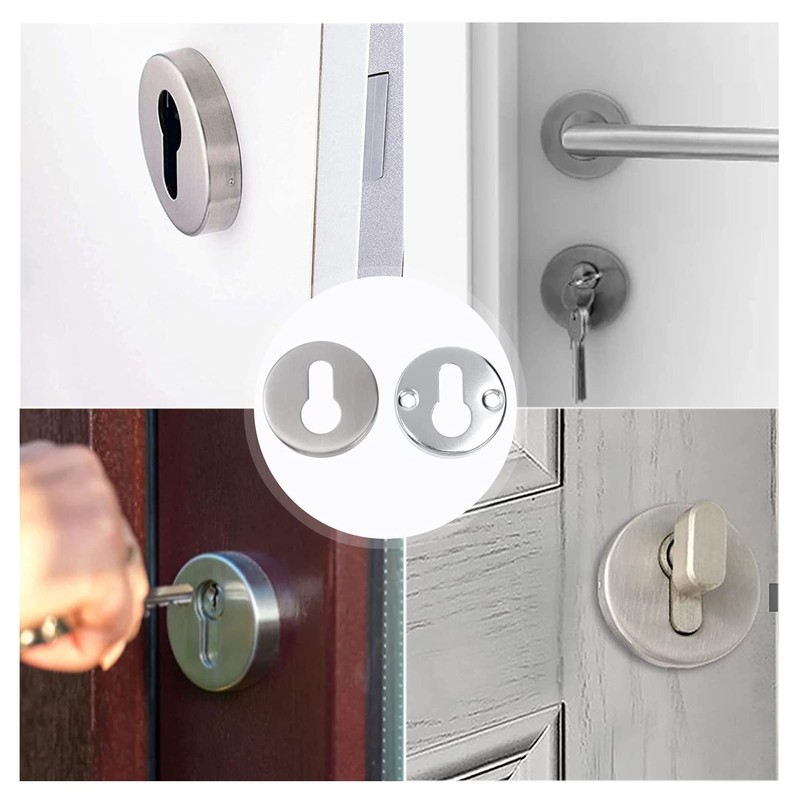 OHYER Set of 2 Key Escutcheon Keyhole Cover Rosette Stainless