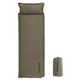Naturehike Self Inflating Sleeping Pad, 1.2 inch Thick Camping Mattress with Built-in Pillow for Backpacking, Hiking, Tent, Hammock, Durable and Quiet - Color: Green
