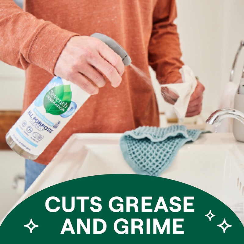 Seventh Generation All Purpose Cleaner, Biodegradable Formula, Free & Clear,