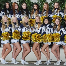 Extpro 6Pcs Cheerleading Pom Poms Plastic Pom Poms for Kids Adults Sports Team Spirit Cheering Dance, Stage Performance, Carnival Celebration (6pcs-Blue Gold)