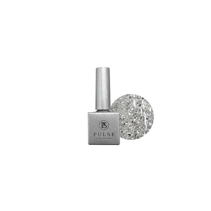 First Street Pulse Gel gst333 dark floral pixie reflective glitter