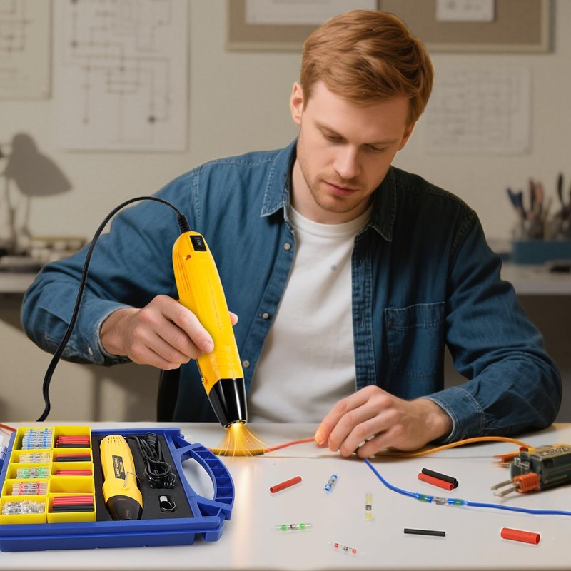haisstronica Solder Seal Connectors and Tubing Kit, Mini Heat Gun,
