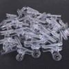 Z ZICOME 30 Pack Plastic Clear Clips Clamps, 1-1/2 Inch