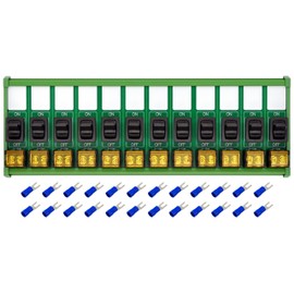 DIN Rail Mount Paddle Rocker Switch Module, 10Amp 250VAC / 50VDC (12 Channel)