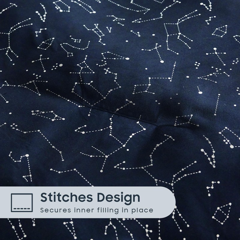 Wake In Cloud - Constellation Comforter Set, Celestial Space Star
