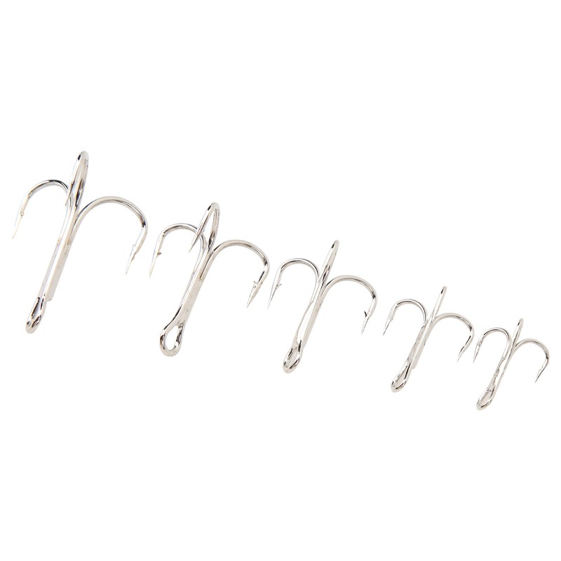 120PCS Treble Fishhooks Set High Carbon Steel High Strength Treble