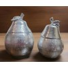 Compass Home Set of 2 Porcelain Pear Shaped Jars/Canisters Small