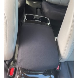 Car Console Covers Plus Made in USA Designed for Kia Telluride 2020-2025 Neoprene Auto Armrest Center Console Cover Protector Black (K2)