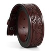TRIWORKS Western Belt for Men without Buckle Cowboy Leather Belt