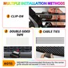 4PCS LED RGB Grille Lights, Universal Clip-On Front Grill Lights