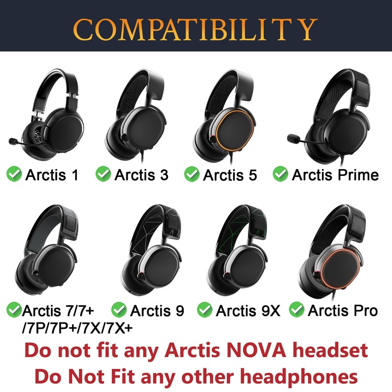 SOULWIT Lambskin Replacement Earpads for SteelSeries Arctis 1/3/5/Arctis 7/7+/7P/7P+/7X/7X+/9/9X/Pro/Prime(Do Not