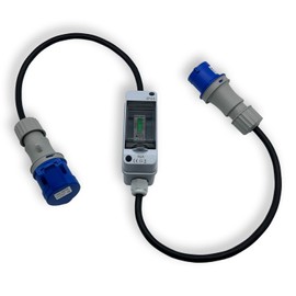 Mobile Electricity Meter Box 230 V [MID 24] with 16 A CEE Plug and Coupling, Digital Electricity Meter, Ideal for Camping, Construction Sites and Electric Vehicles