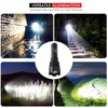 Telescopic LED Flashlight High Bright USB Rechargeable Zoomable Flashlights IPX4