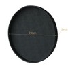 HofferRuffer Large Round Serving Tray 24'', Elegant Faux Leather Circle