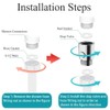 3 Pcs Shower Head Shut Off Valve, G1/2 Universal Button