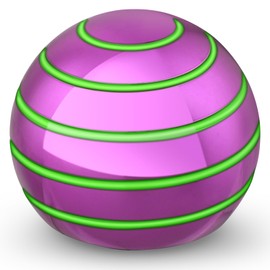 Luminous Desk Spinning Ball Toys for Kids Adults, Metal Optical Illusion Fidget Spinner Kinetic Sterss Ball, EDC Glow in The Dark Desktop Stress Relief ADHD Birthday Gifts for Office Classroom (Pink)