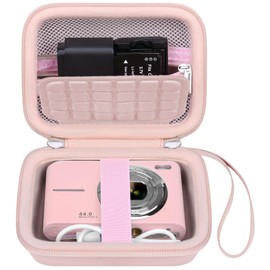 Canboc Carrying Case for KODAK PIXPRO C1 Friendly Zoom Digital Camera, C1 Camera Bag, Zipper Mesh Pocket fit Cable, Batteries, Pink (Case Only)