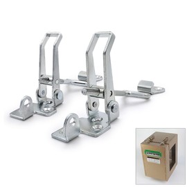 Tension Lock Stainless Steel Set, 2 Pieces Tension Clasps, GH-4001 Box Closure, Small with Keyhole, Toggle Lever Tensioner, M4 Cap Lock, Adjustable Lever Lock for Cupboard, Door, Boxes