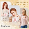Bolsa de maquillaje transparente con letra inicial personalizada, mini bolsa