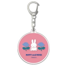 Marimo Craft Key Chain Miffy and Rose PK W2.0 x H 2.2 inches (50 mm) x H 2.2 inches (55.8 mm), MIFFY AND ROSE PK