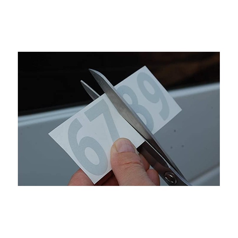 0-9 Numbers Gray Vinyl Sticker Decals Set of 40 Choose