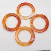 Unbranded Carnelian Agate Picture Frame Bead | 37x3.5mm | Orange