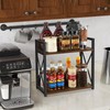 YINMIT Countertop Shelf Organizer,Coffee Bar Accessories,Spice Rack,Coffee Counter Shelf,2 Tier