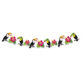 Hawaiian Party Banner, Hawaiian Luau Tropical Themed Banner Flamingo Flowers Bunting Garland for Summer Beach Pool Theme BBQ Birthday Hawaiian Party Decorations A7HDHLNLQ