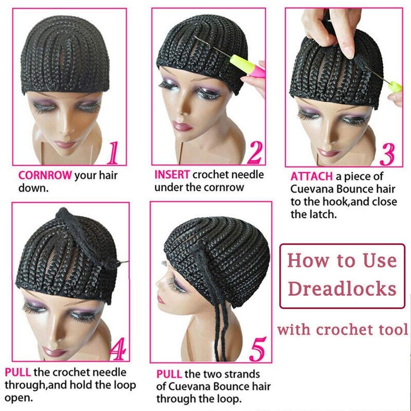 Synthetic Hair, Afro Braids, Dreadlocks Extensions, 5 Bundles, Like Real