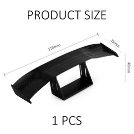 2 Pieces Car Rear Wing Mini Car Rear Wing Car Front Spoiler Body Trunk Spoiler Auto Parts Car General (Black)