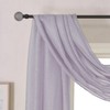 DONREN Lilac Semi Sheer Luxury Scarf for Window - add