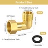 Brass movable screw connection, 2 pieces angle 90° 3/4 inch