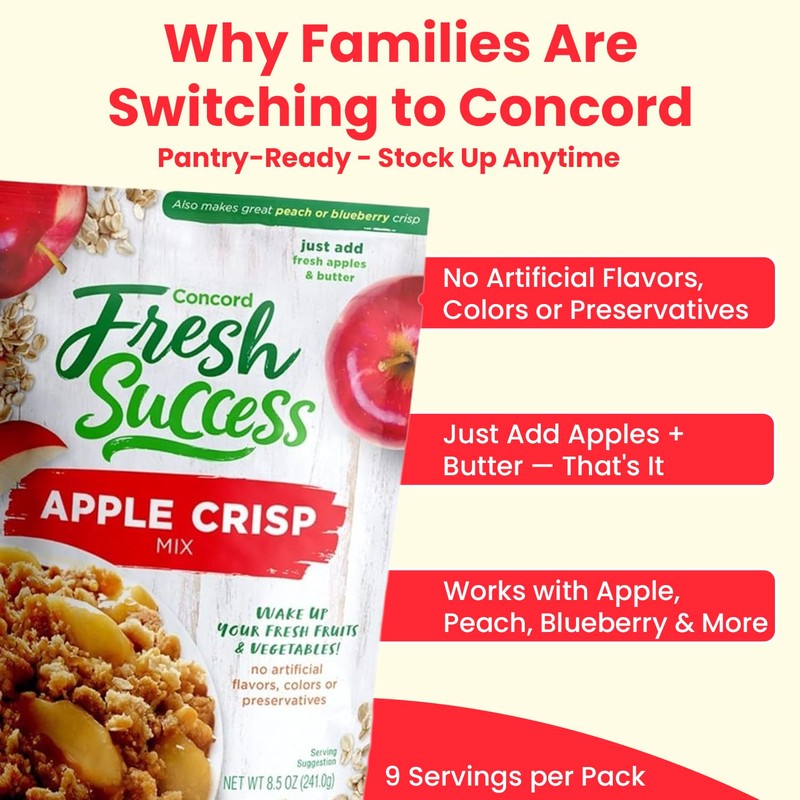 Concord Farms Apple Crisp Mix (VALUE PACK of 4 Box's)