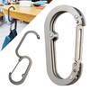 TiHook2 Bag Hanger, Carabiner Shaped Hook, S-Shaped Hook, Ultra Lightweight