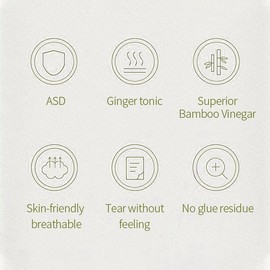 Bamboo Charcoal Foot Patches, Natural Ingredients with Mugwort and Vitamin C, 10 Pieces