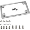LFPartS Motorcycle Polished Slim Style Stainless Steel License Plate Frame,
