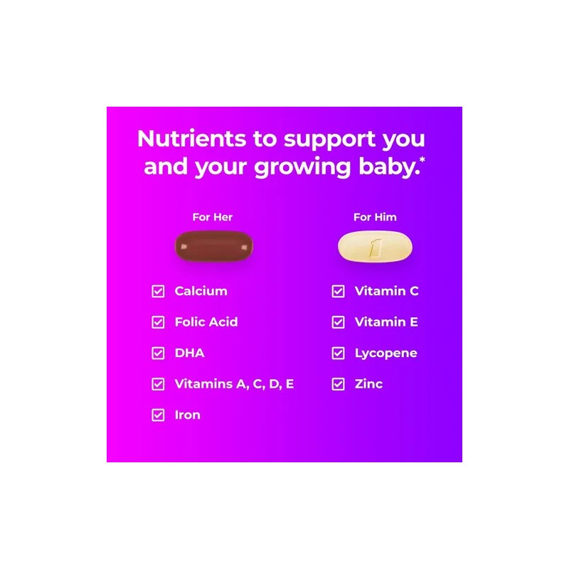 One A Day Paquete Prenatal Multivitaminico Para Pareja 30+30