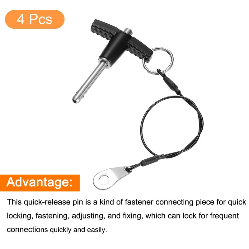 QUARKZMAN T-Handle Locking Pins, 5 mm x 30 mm Usage