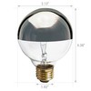 KOR (4 Pack) G25 Incandescent Light Bulb, Silver Half Chrome