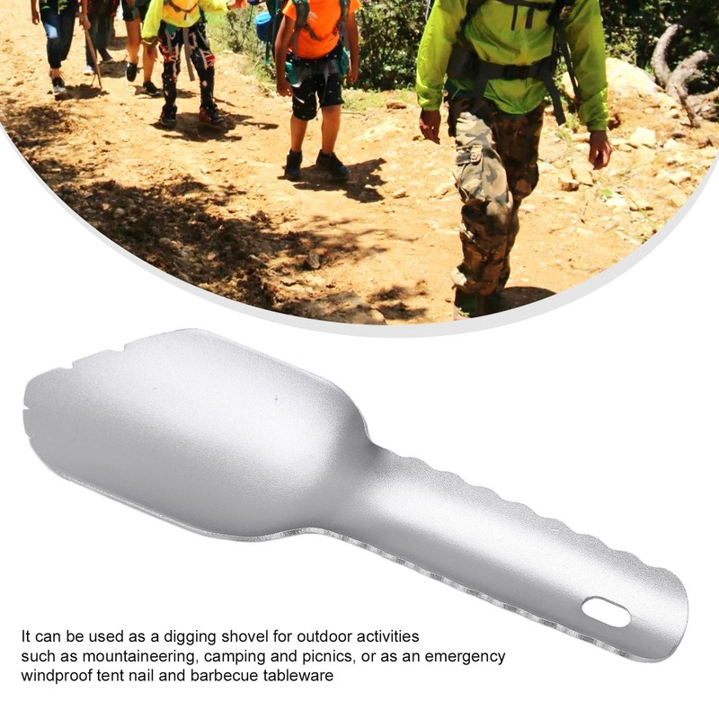 Outdoor Portable Shovel Multipurposes Ultra Light Aluminum Shovel for Camping