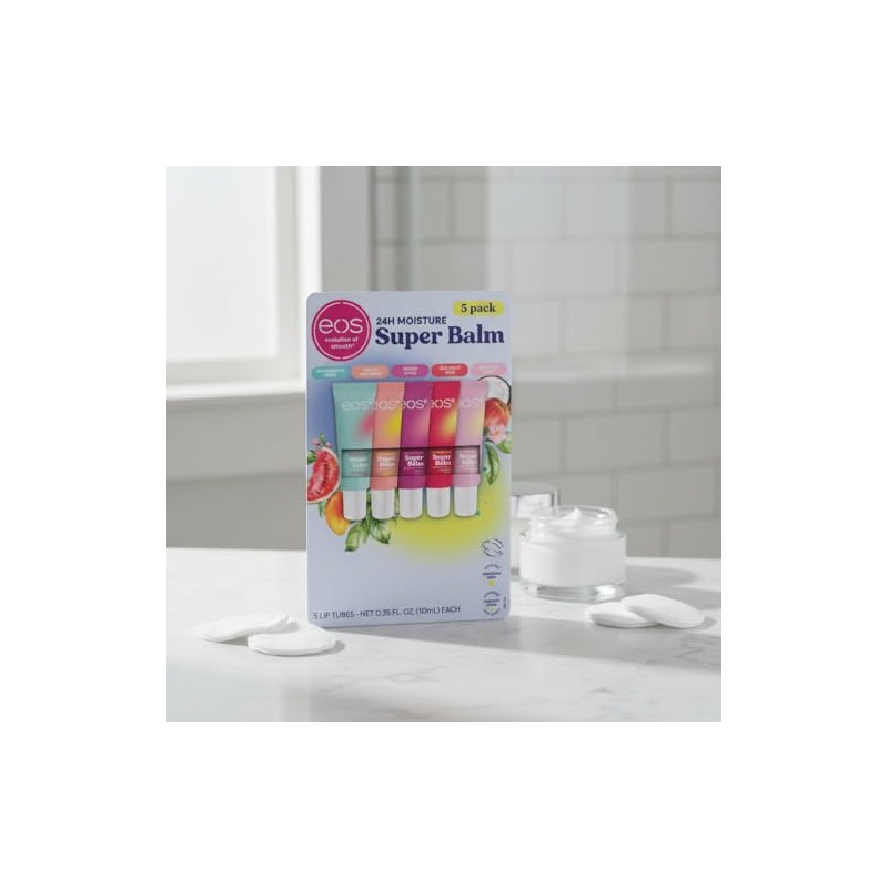 eos Super Lip Balm 24h Moisture, 5 Lip Tubes 10